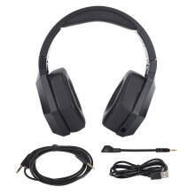 Over-Ear-Gaming-Headset mit Akku-Schalter und Mikrofontaste. Musikstreaming von Bluetooth-Geräten. HiFi-Stereo-Sound für vielseitige