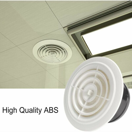 Runde Lüftungsabdeckung mit einstellbarem Luftstrom, einfache Installation, Abluftventilator für Bad und Büro, ideal für Wand- oder Deckenmontage 2