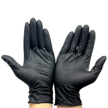 Black Nitrile Gloves Powder Free, Disposable Nitrile Gloves Super Strong 4 Mils Thick Touchscreen Compatible Food Safe Multi Purpose For Cleaning Pain