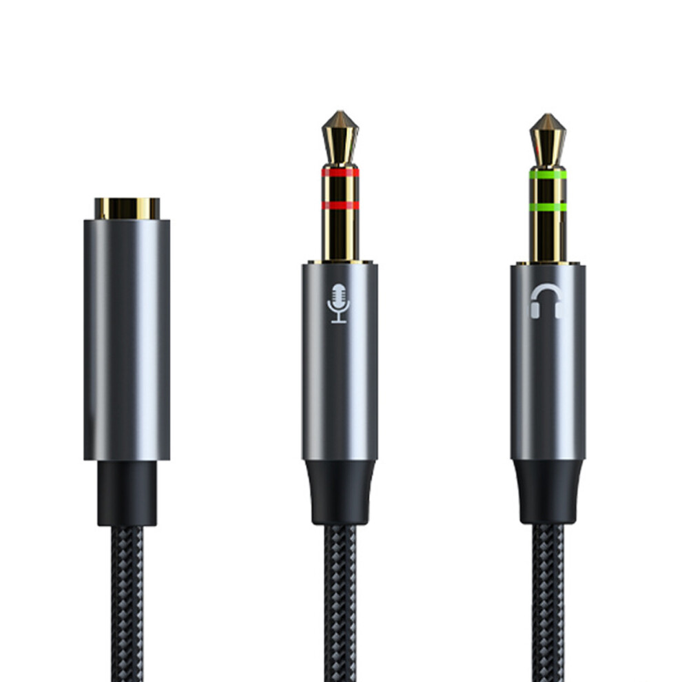 Headphone Mic Splitter For Pc And Laptop, 3.5Mm Headset Y Adapter With Dual Trs Outputs For Separate Audio And Microphone Signals, -Plated Connect Gold 9486358084854