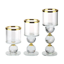 Elegant Crystal Candle Holders For Various Decor, Clear Glass Shades Heat Resistant Candlestands Ideal For Wedding Home Decoration