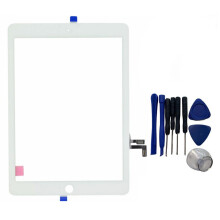 Touchscreen-Digitizer für iPad 5 Air (9,7 Zoll), Frontglas-Ersatz mit vorinstalliertem Kleber und Kamerahalterung, Komplettmontage