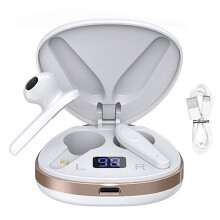 HiFi Stereo Bluetooth Hörlurar LED-Display Laddningsfodral Brusreducerande Mikrofon Trådlösa Bluetooth 5.3 Ergonomisk Design Lång Speltid