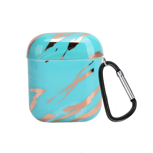 Κομψή προστατευτική θήκη AirPods με μοναδικό σχεδιασμό Glitter Marble, αντικραδασμική,