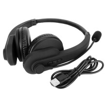 Trådlöst headset för kontor och lastbilschaufförer Brusreducerande Roterbar mikrofon Bluetooth 5.2 Smart Assistant-aktiverad Lång batteritid