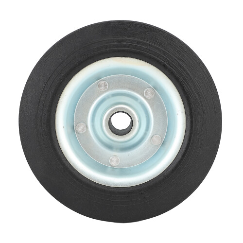 Roda de macaco para reboque com pneu de borracha maciça, aro zincado de 8 polegadas, alta capacidade de carga, construção durável, eixo com 2