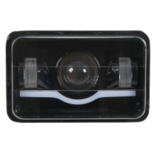 Fari a LED con lente proiettore a forma di D e luminosità superiore, luci diurne a LED (DRL) con lunga durata e design antiurto, in alluminio