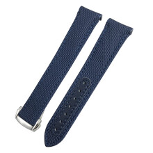 Omega Seamaster 300 Speedmaster AT150 Planet Ocean Seiko Nylon Watch Strap 19mm 20mm 21mm Blue 19mm