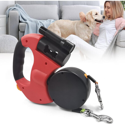 2in1 Retractable Double Head Dog Leash, AntiPull, Adjustable, 25x20x5cm 1