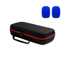 Étui de microphone sans fil pour double micro portable, sac-Bleu