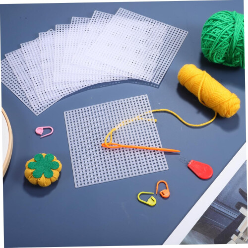 1 piece plastic woven crossstitch cloth multicolor bundle embroidery mesh 1