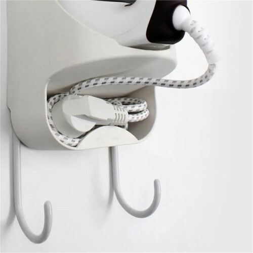 Ironing Board Hanger, Wall Mounted Holder for Laundry Room (White) 2