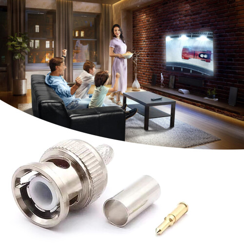 5 Pack/10 Pack BNC Male Crimp Connector 50Ohm Connector-5 sets 2