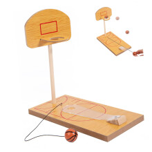 Desktop Basketball Frame Toy Sports Game Finger Basketball Tabletop Wood