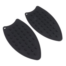 Pack of 2 impactresistant silicone iron pads, heatresistant silicone iron mat for ironing boards and irons, strong protection for clothes (black).