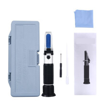 Handheld 080% Alcohol Refractometer for, Household Liquids, Brewing, Candlestick Concentration Detector (Plastic Box) – 1 UK Plastic Box