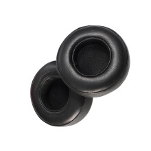1Pair Earpads Sheepskin Ear Pad Ear Cushions Cover Memory-Black