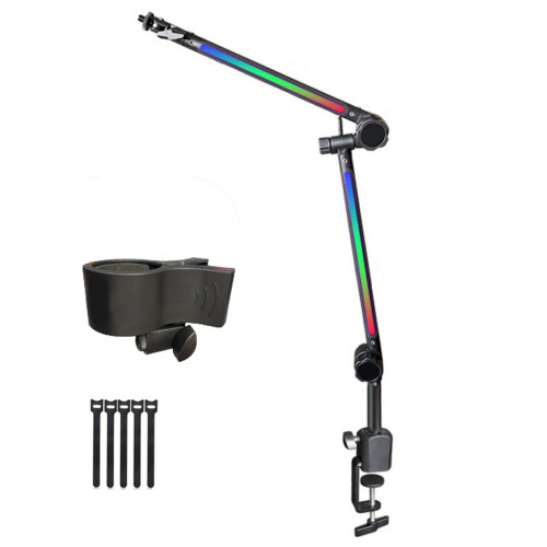 Solide LED-microfoonophangarmstandaard-YZ 38S achthoekige bas