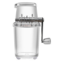 Snow Cone Machine Ice Crusher, Portable Manual Ice Crushing Machine 1.25L Ice Grinder Ice Cube Beverage Crusher, Household Ice Shaver Transparent