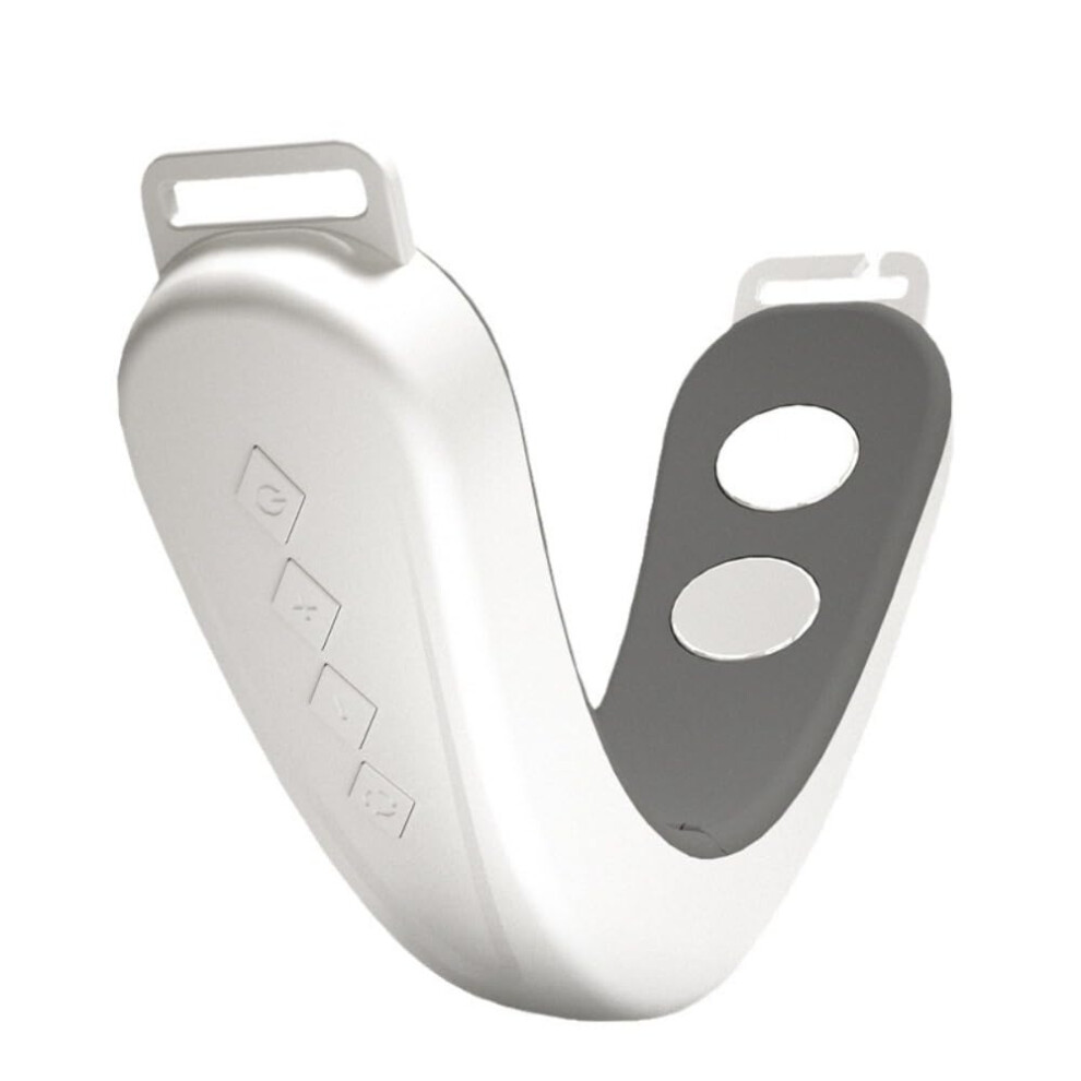 White Rechargeable Face Massager Microcurrent Vshaped Lifting Device, Portable Face Tightening Device For Antiaging And Skin Tightening (White)