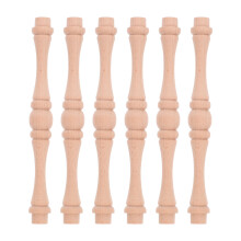 6Pièces Spindles En Bois Naturel Non Fini Pour Mobilier Kaki