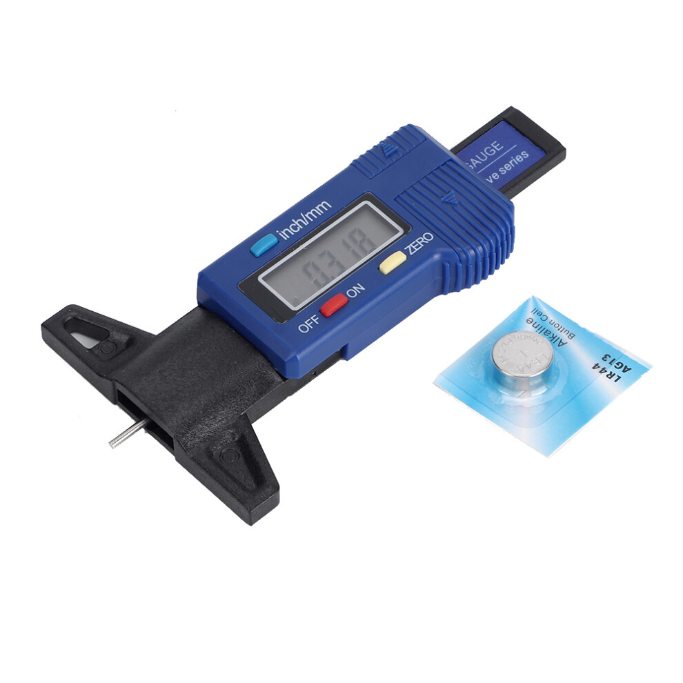 Tire Tread Depth Gauge W/ Digital Readout, Easy To Read Lcd Screen Accuracy 0.01Mm Precision Measurement Tool 4 Vehicles W/ Manual Power On Off 9139052966178