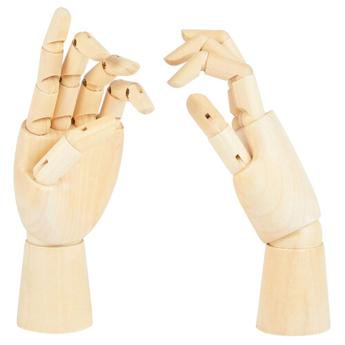2 Stuks Beweegbare Gewrichtspop Handmodellen Schetsen Sieraden