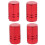 4Pz Tappi Valvola Auto Rosso in Alluminio Resistenti E Impermeabili 3