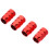 4Pz Tappi Valvola Auto Rosso in Alluminio Resistenti E Impermeabili 6