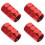 4Pz Tappi Valvola Auto Rosso in Alluminio Resistenti E Impermeabili 9