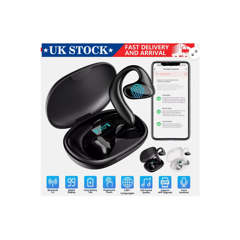 Intelligent Wireless Translator For Multilingual Interaction, Charging Indicator With Usb Power Supply, Touch Control And Simultaneous Interpretation 9416038587719