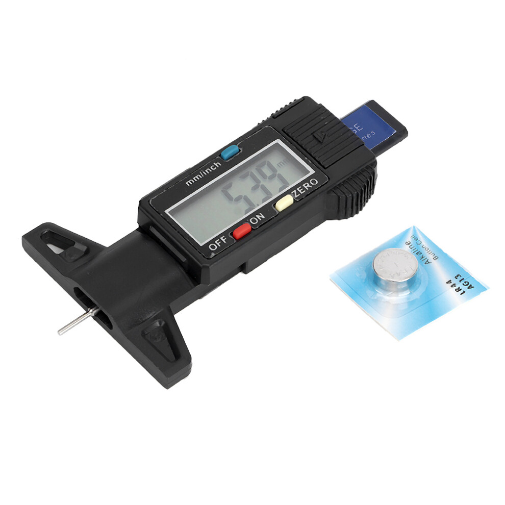 Tire Tread Depth Gauge W/ Digital Readout, Easy To Read Lcd Screen Accuracy 0.01Mm Precision Measurement Tool 4 Vehicles W/ Manual Power On Off 9139052966185