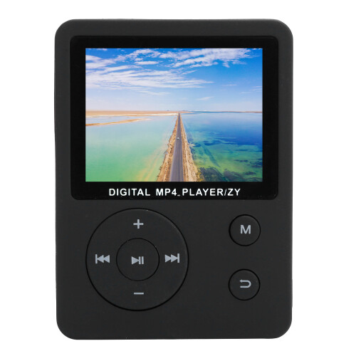 Reprodutor de música MP4 compacto com tela LCD de 1,8 polegadas, gravador de som com cancelamento de ruído e visualização de fotos, reprodução 1