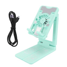 Handy-Kühlerhalterung mit RGB-Beleuchtung, Laptopständer mit Lüfter, verstellbarer Kühlständer mit leisem, bürstenlosem Motor,