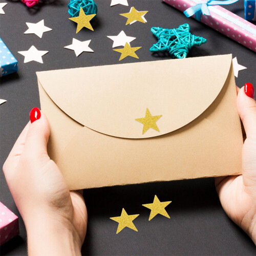 100 Pcs Gold Star Confetti Decorative Decoupage As 2