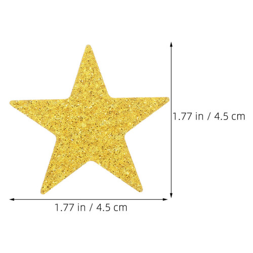 100 Pcs Gold Star Confetti Decorative Decoupage As 1