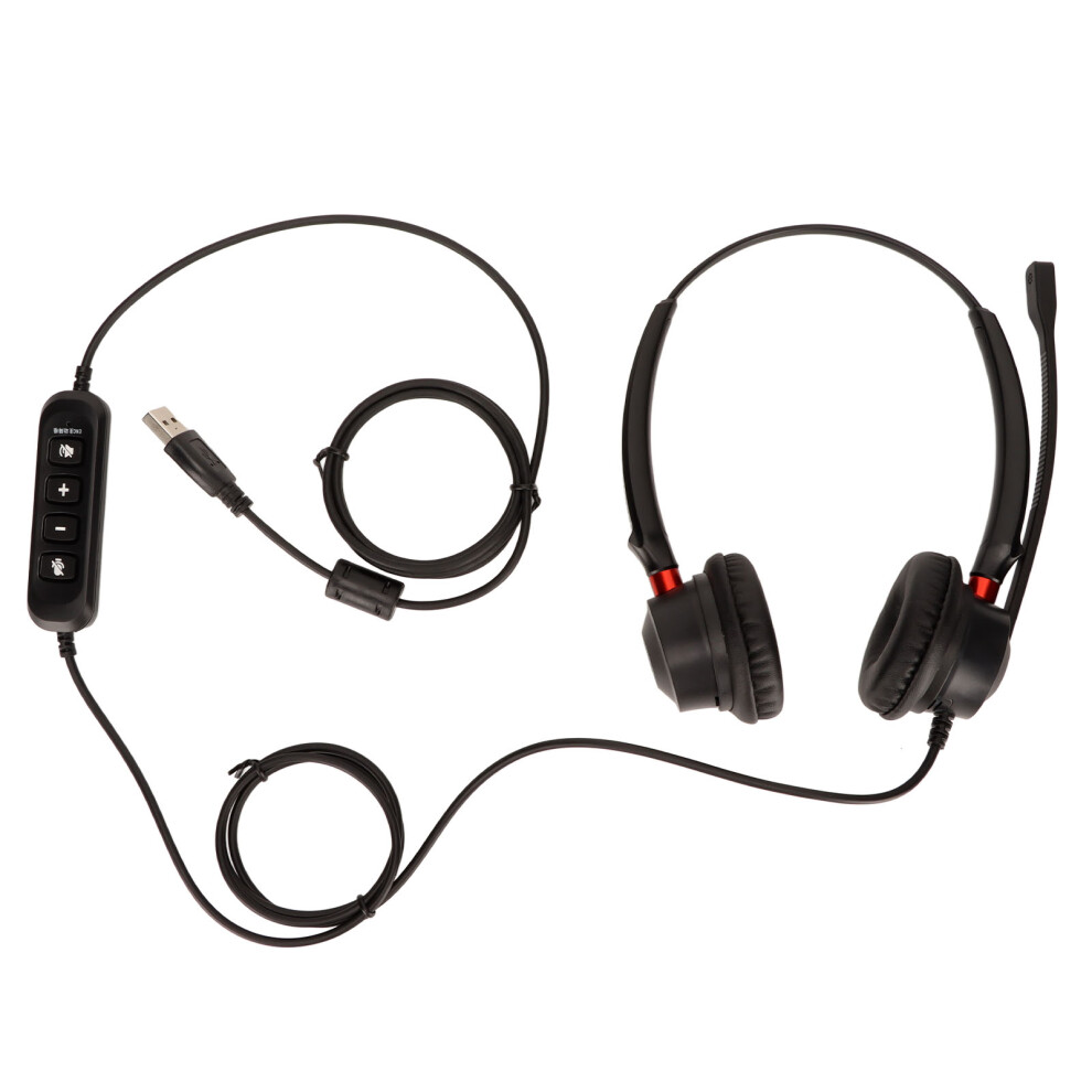 Call Center Headset With Microphone, Noise Canceling Headphones With Enc Technology, Hd Calls With Noise Cancellation, Volume Controls With Mute Funct 9416038589256