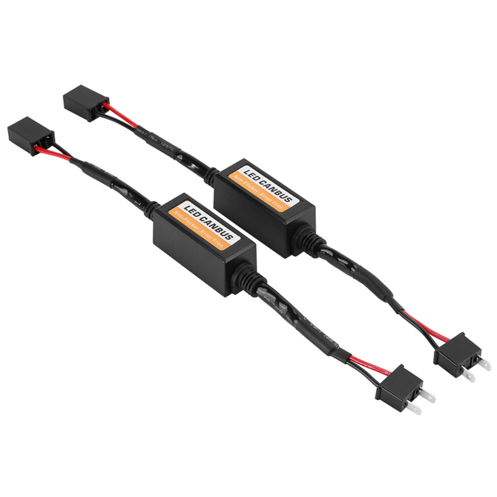 Anti Flicker Harness 4 Vehicle Led Conversion, Eliminates Head Flicker & Radio Interference, High Power Led Decoder W/ Error Code Canceler Light 9139052971769