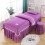 Massage table cover 4piece set, spa bed sheet  stool cover  pillowcase (Navy Blue) Ref: 9808 5