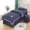 Massage table cover 4piece set, spa bed sheet  stool cover  pillowcase (Navy Blue) Ref: 9808 4
