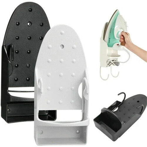 Ironing board holders wallmounted storage rack for laundry room (White) 1