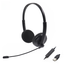 Kabelgebundenes Stereo-Headset für Computer, ultraleichtes Design für ganztägigen Tragekomfort mit verstellbarem Mikrofon und Mikrofon mit