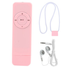 Bärbar digital musikspelare för MP3-spelare, stöd för MP3 och WMA, uppladdningsbart litiumbatteri, inbyggt HiFi-ljudchip, med hörlurar,