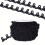 20Yard Long Elastic Polyester Button Straps Detachable-Black 1