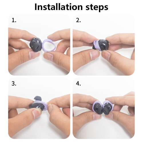 Silicone Ear Tip Sleeve In Ear Headphone Soft-Purple 1