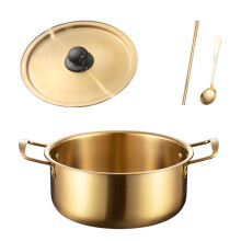 Splash Proof Korean Noodles Pot Includes Chopsticks Spoon-24cm