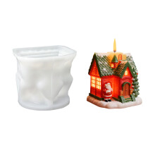 Christmas Village Silicone Candle Mold For DIY Crafts-B