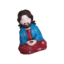 Zittende Jezus Christus Standbeeld Meditaties Standbeeld Decors