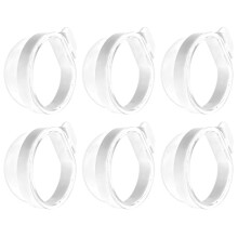 Set van 6 Doorzichtige Plastic Vogelkooi Feeder-Helder groot
