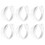 Set van 6 Doorzichtige Plastic Vogelkooi Feeder-Helder groot 1
